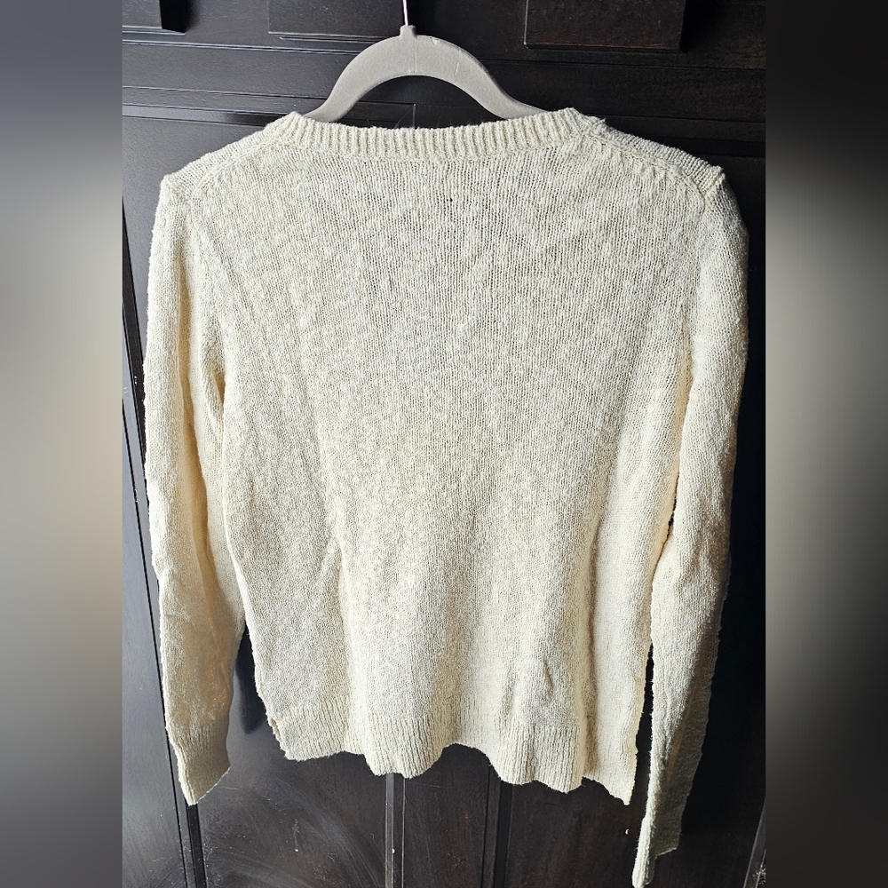 NWT J. Crew Factory Women's Cream Sweater - Picture 3 of 5